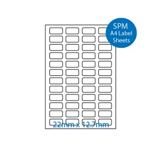 A4 Labels – Paper Sheets 22mm x 12.7mm