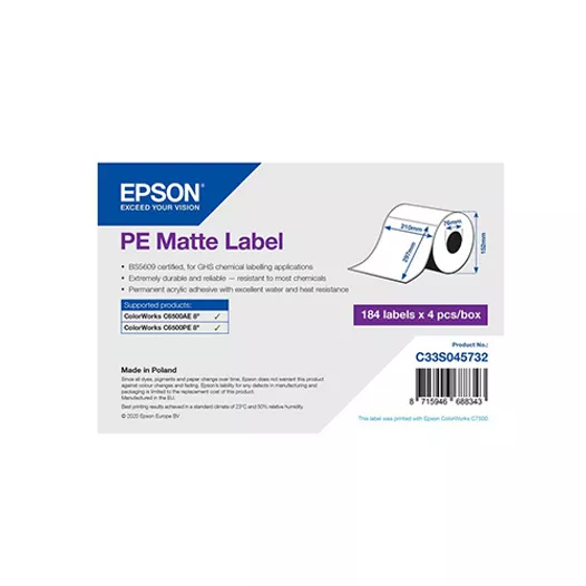 Epson Matt Inkjet PE 210mm x 297mm Labels - 76mm Core C33S045732