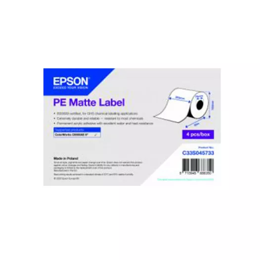 Epson Matt Inkjet PE 203mm x 55m Labels - 76mm Core C33S045733