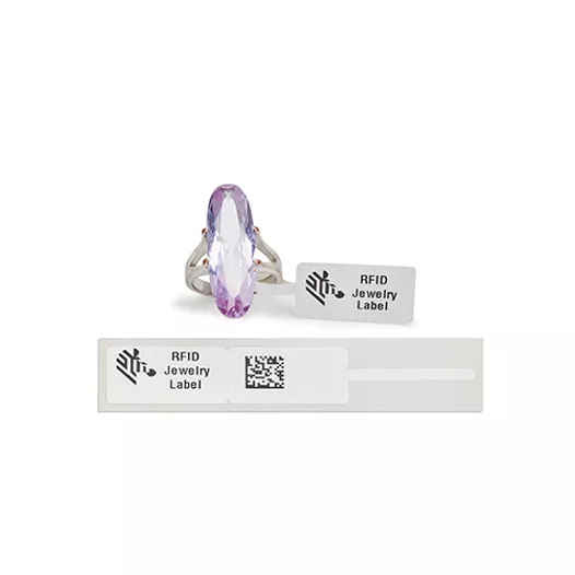 Zebra RFID UHF  Jewellery Labels Thermal Transfer 76mm x 14mm, EOS-200 Jewelery / UCODE 9