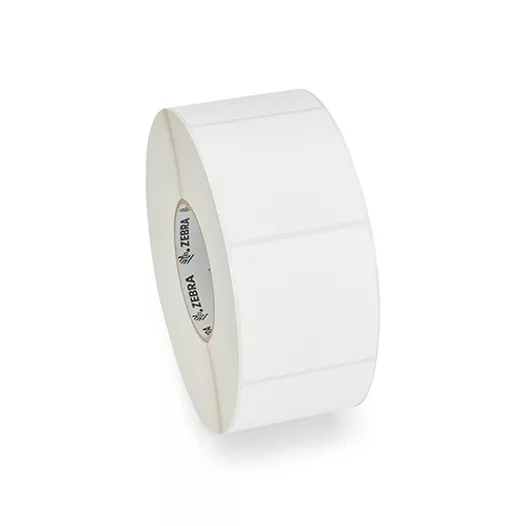 Zebra Z-Select 2000D Coated Direct Thermal Paper, 76.2mm x 101.6mm, Permanent Adhesive, 35mm core, Perforation