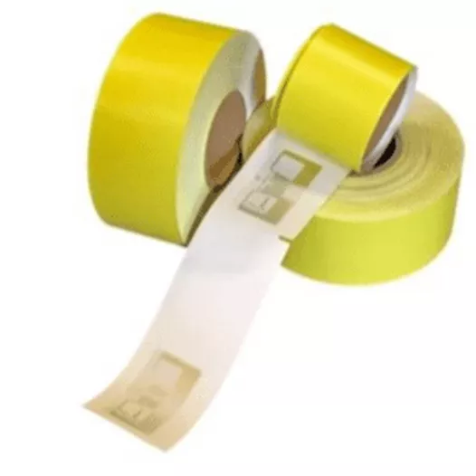 Zebra Yellow Thermal Transfer RFID Paper Tags,  80mm x 210mm - 76mm core -  ZBR4005 / Monza M4E  